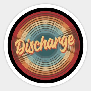 Discharge Vintage Circle Sticker